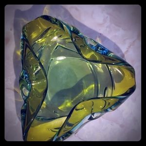 Vintage Murano italian hand crafted glass bowl